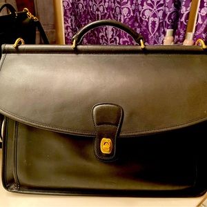 Black leather Coach Bag